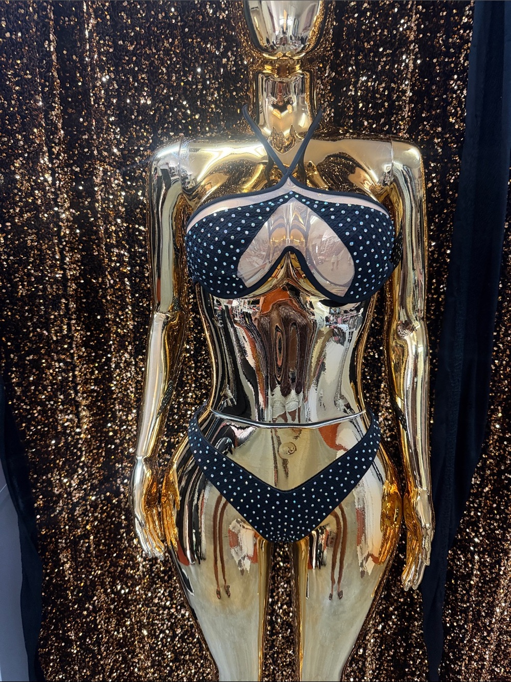 Black bling Dot Bikini Set - Women Intimates & Sleepwear